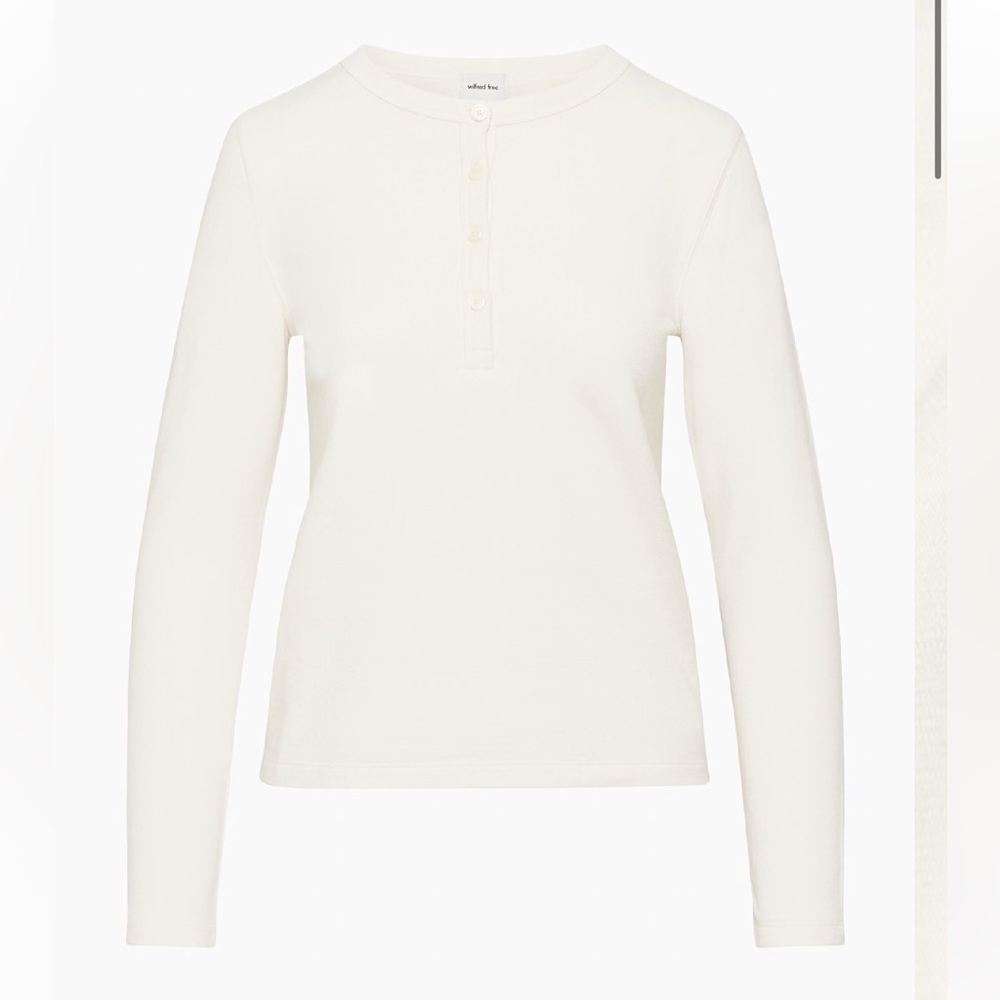 Double-knit jersey henley longsleeve